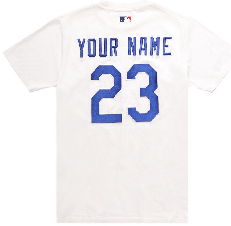 Off White x MLB Los Angeles Dodgers Tee CreamBlue