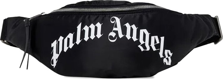 Palm Angels Curved Logo Fanny Pack 'Black/White'