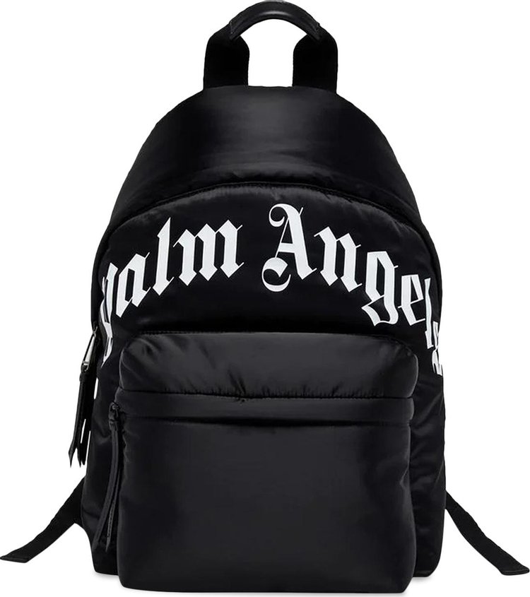 Palm Angels Curved Logo Backpack 'Black/White'