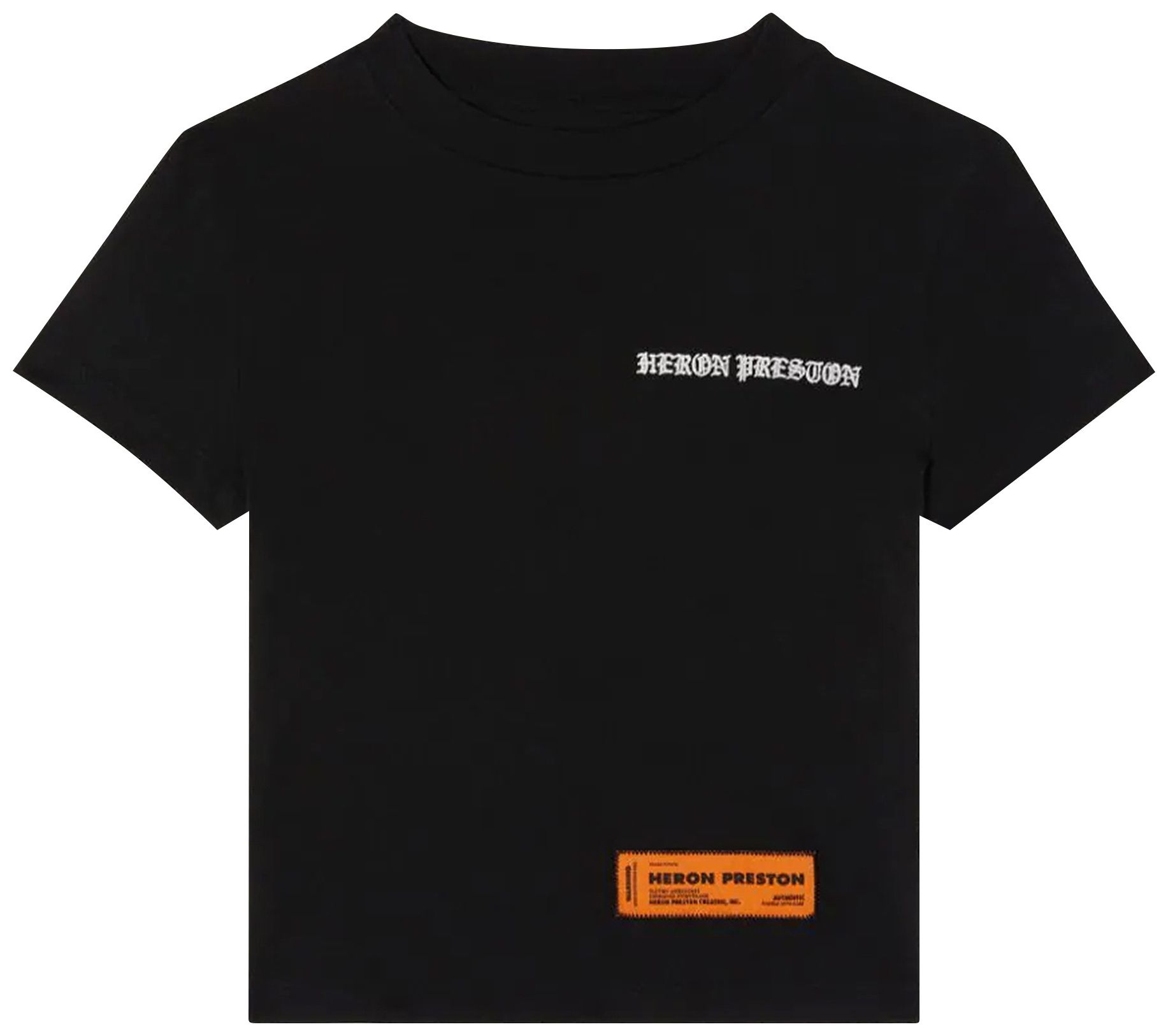 Buy Heron Preston Gothic Baby Tee 'Black/White' HWAA022S22JER0011001