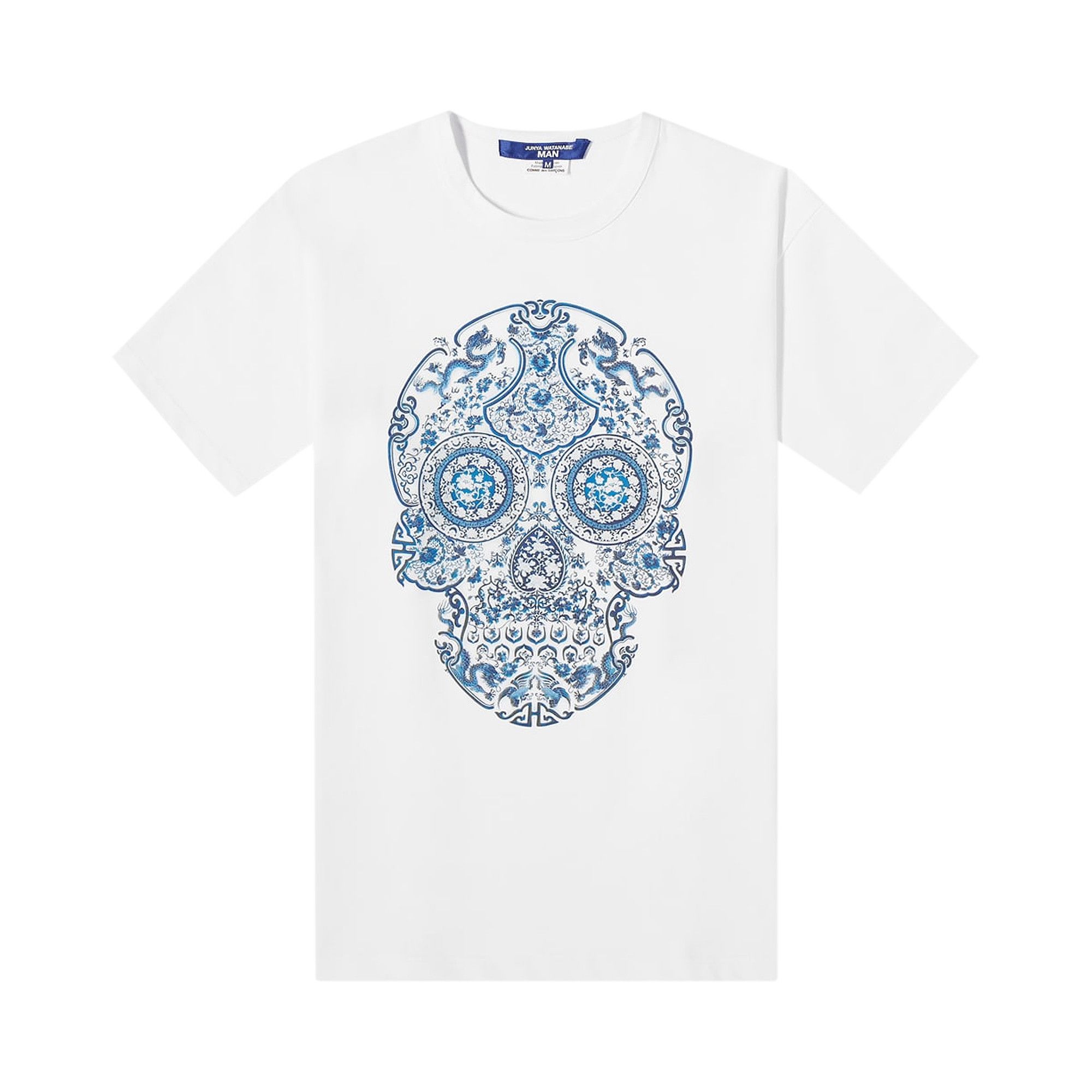 Buy Junya Watanabe Small Skull Head Tee 'White/Blue' - WI