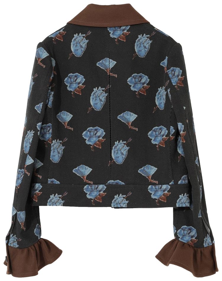 Undercover Ruffle Hem Flower Blouson BlackBrown