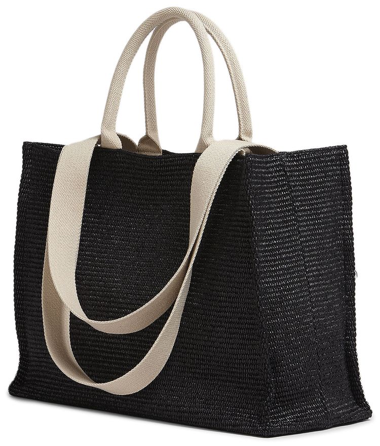 Marni Logo Detailed Shopping Bag Black