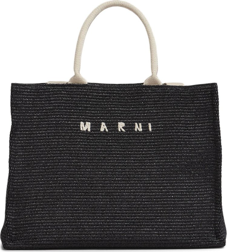 Marni Logo Detailed Shopping Bag 'Black'