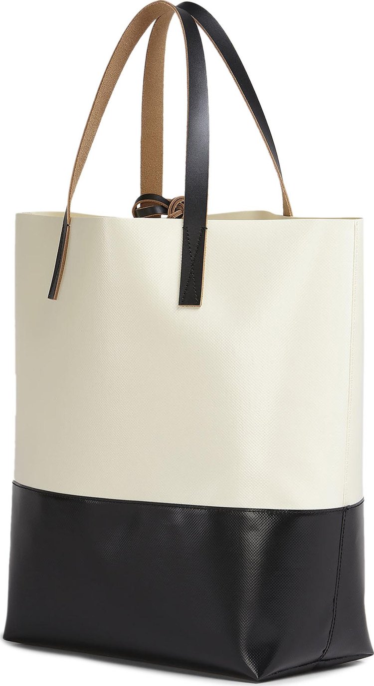 Marni Tribecca Two Tone Tote Bag WhiteBlack