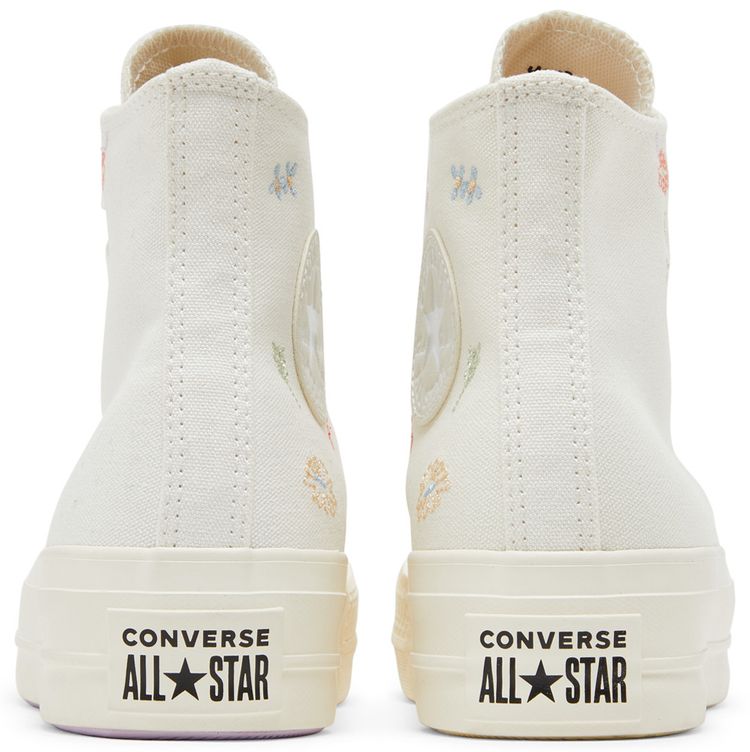 Wmns Chuck Taylor All Star Lift Platform Embroidered Floral   Egret