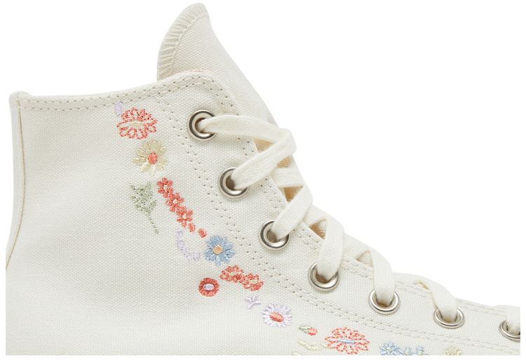 Wmns Chuck Taylor All Star Lift Platform Embroidered Floral   Egret