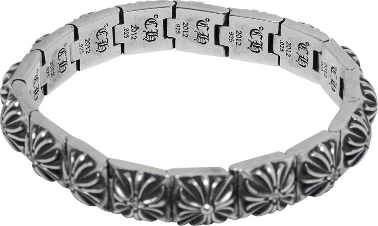 Chrome Hearts Cross Link Bracelet Silver