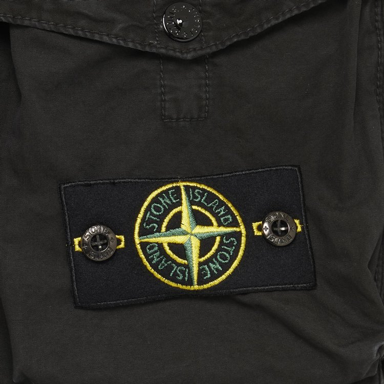 Stone Island Brushed Cotton Canvas Cargo Pants Black