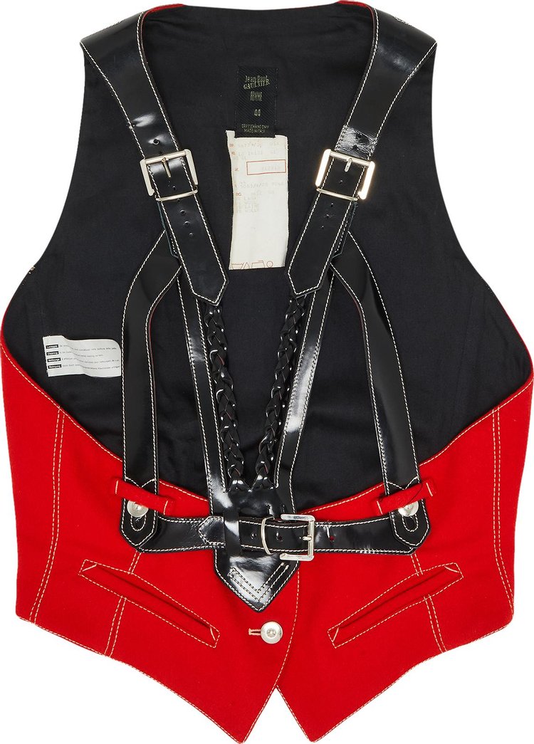 Vintage Jean Paul Gaultier Harness Corset 'Red/Black'