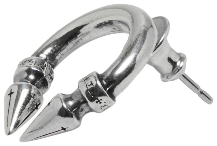 Chrome Hearts Spiked Hoop Earring Silver