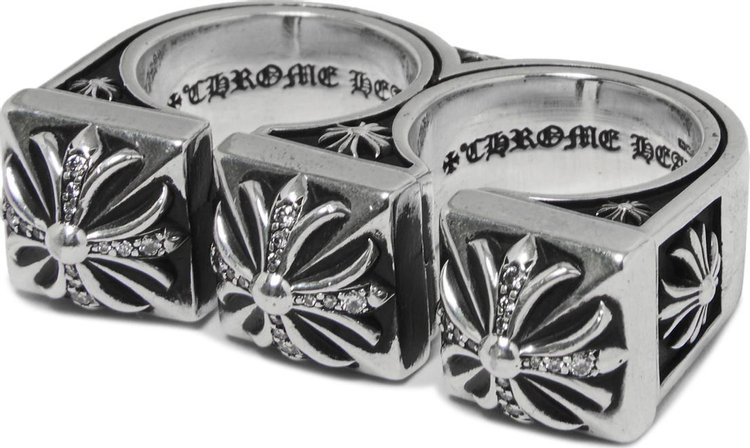 Chrome Hearts Brass Knuckles Double Ring Silver