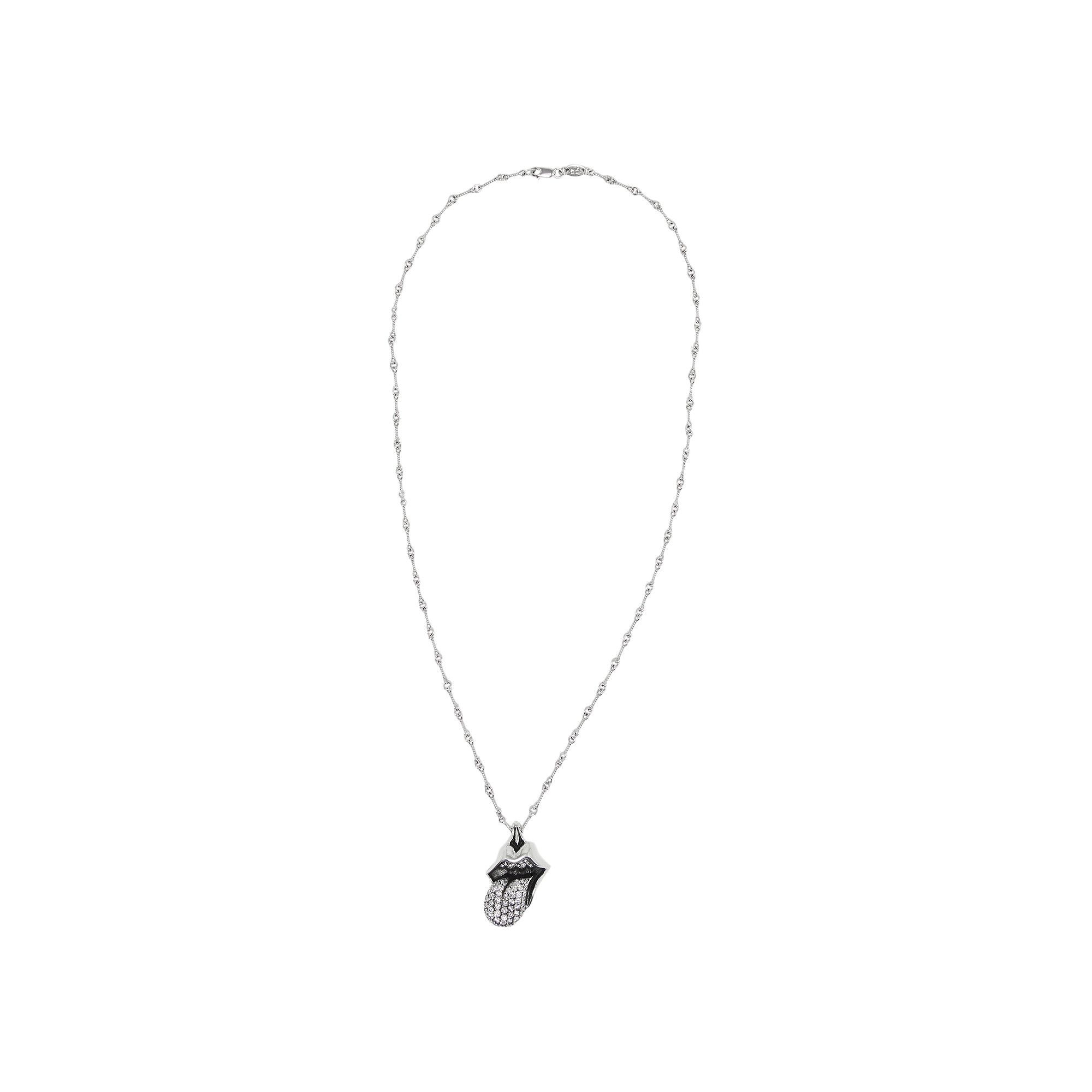 Buy Chrome Hearts Rolling Stones Necklace Silver 1383