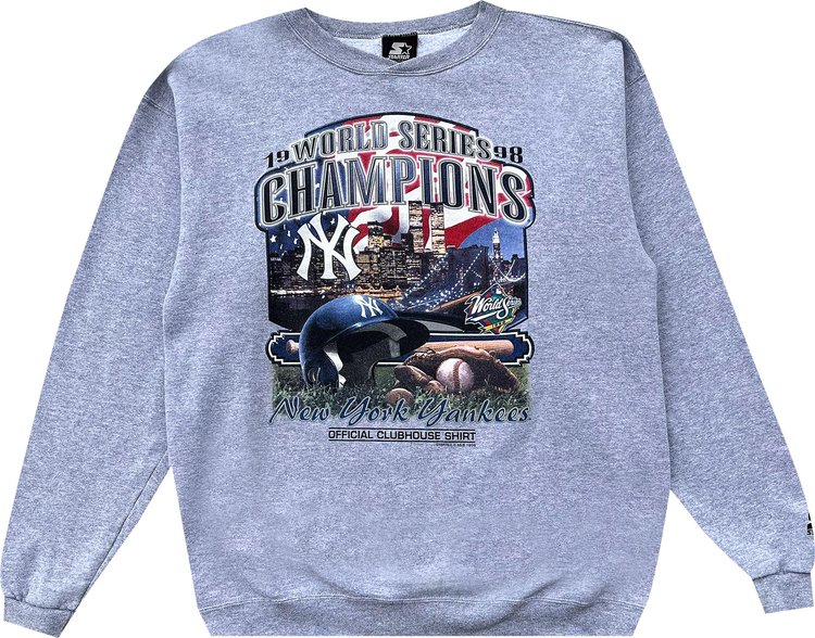 New York Yankees 1901 Vintage MLB Crewneck Sweatshirt Ash / 5XL