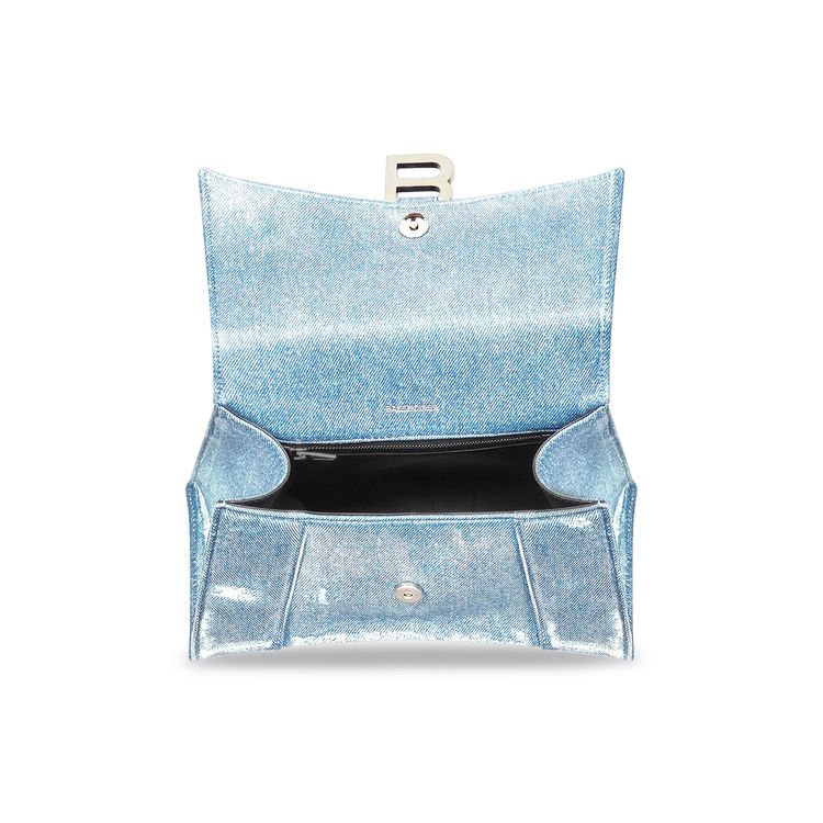 Balenciaga Denim Hourglass Small Handbag Indigo