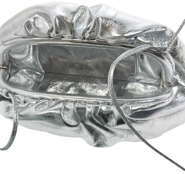 Bottega Veneta Mini Pouch Silver