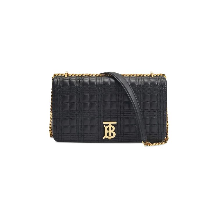 Burberry Medium Quilted Lola Bag Black