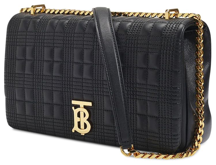 Burberry Medium Quilted Lola Bag Black