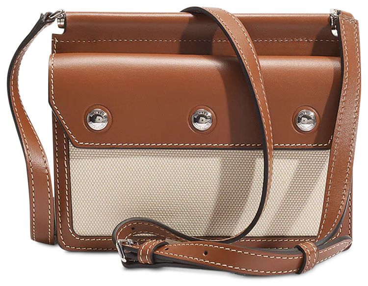 Burberry Mini Horseferry Print Title Bag With Pocket Detail NaturalMalt Brown