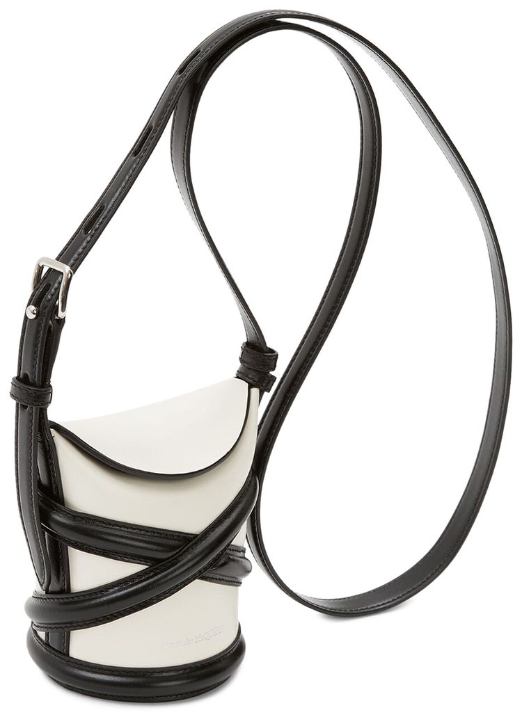 Alexander Mcqueen The Curve Mini Bag IvoryBlack