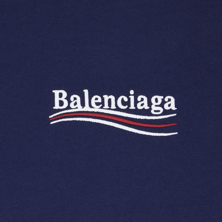Balenciaga Small Fit T Shirt Pacific BlueWhite