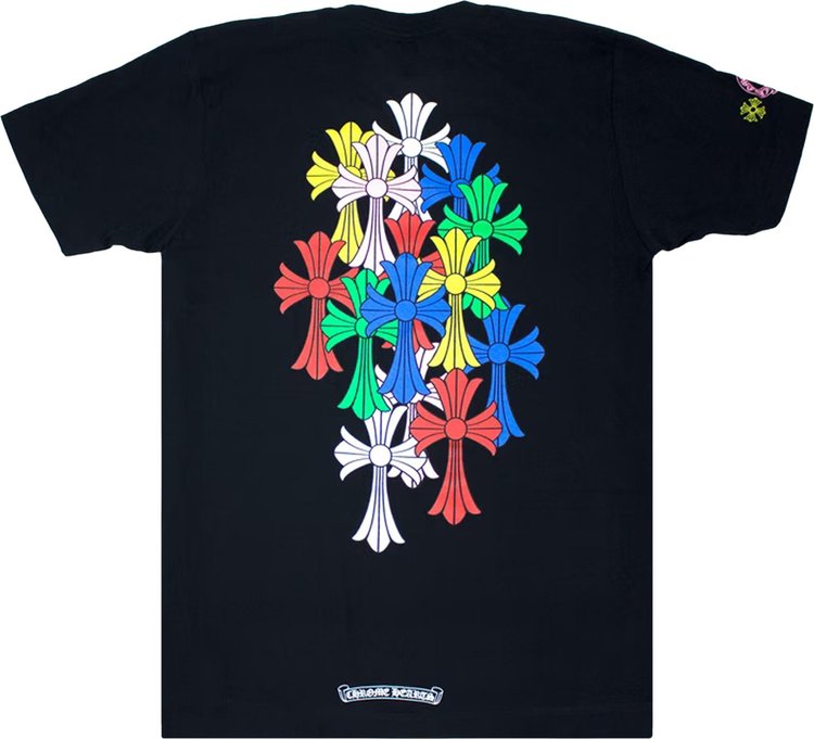 Chrome Hearts Cross Cemetery Tee BlackMulticolor