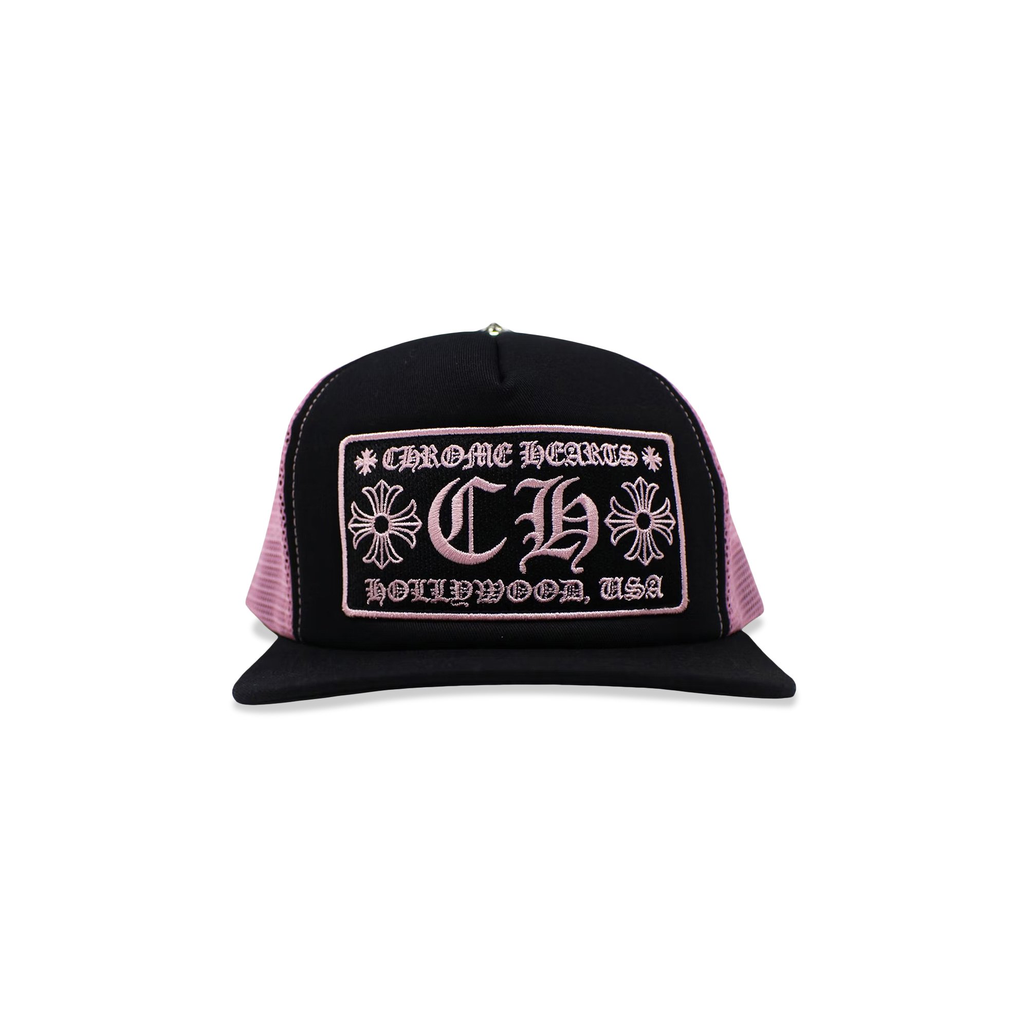 Buy Chrome Hearts Hollywood Trucker Hat 'Black/Pink' - 1383