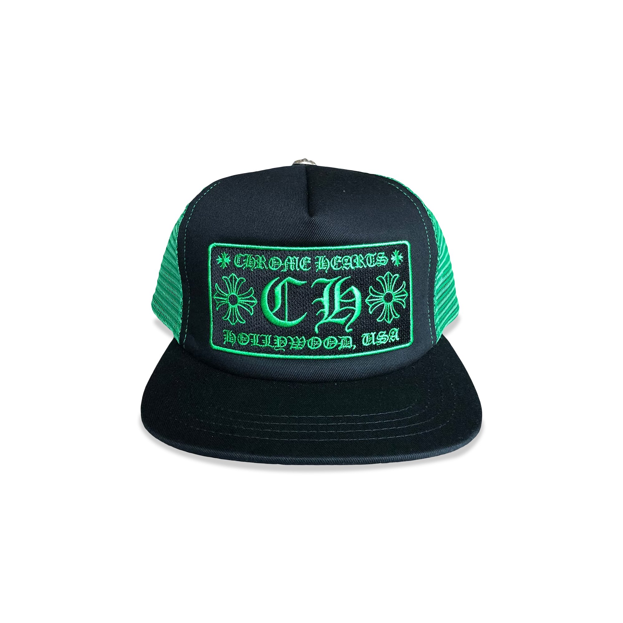 Buy Chrome Hearts Hollywood Trucker Hat 'Black/Green' - 1383