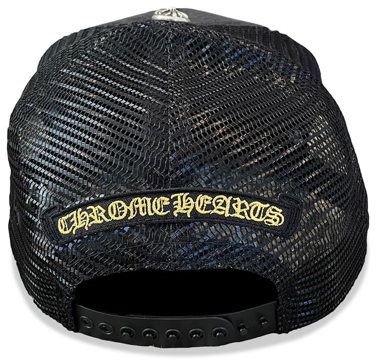 Chrome Hearts Hollywood Corduroy Trucker Hat BlackGold