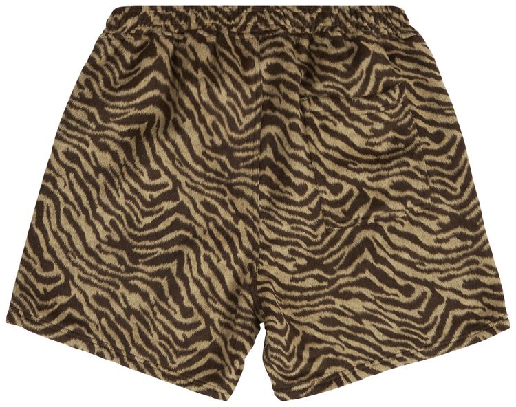 Pleasures Breaker Fuzzy Stripe Shorts Tan