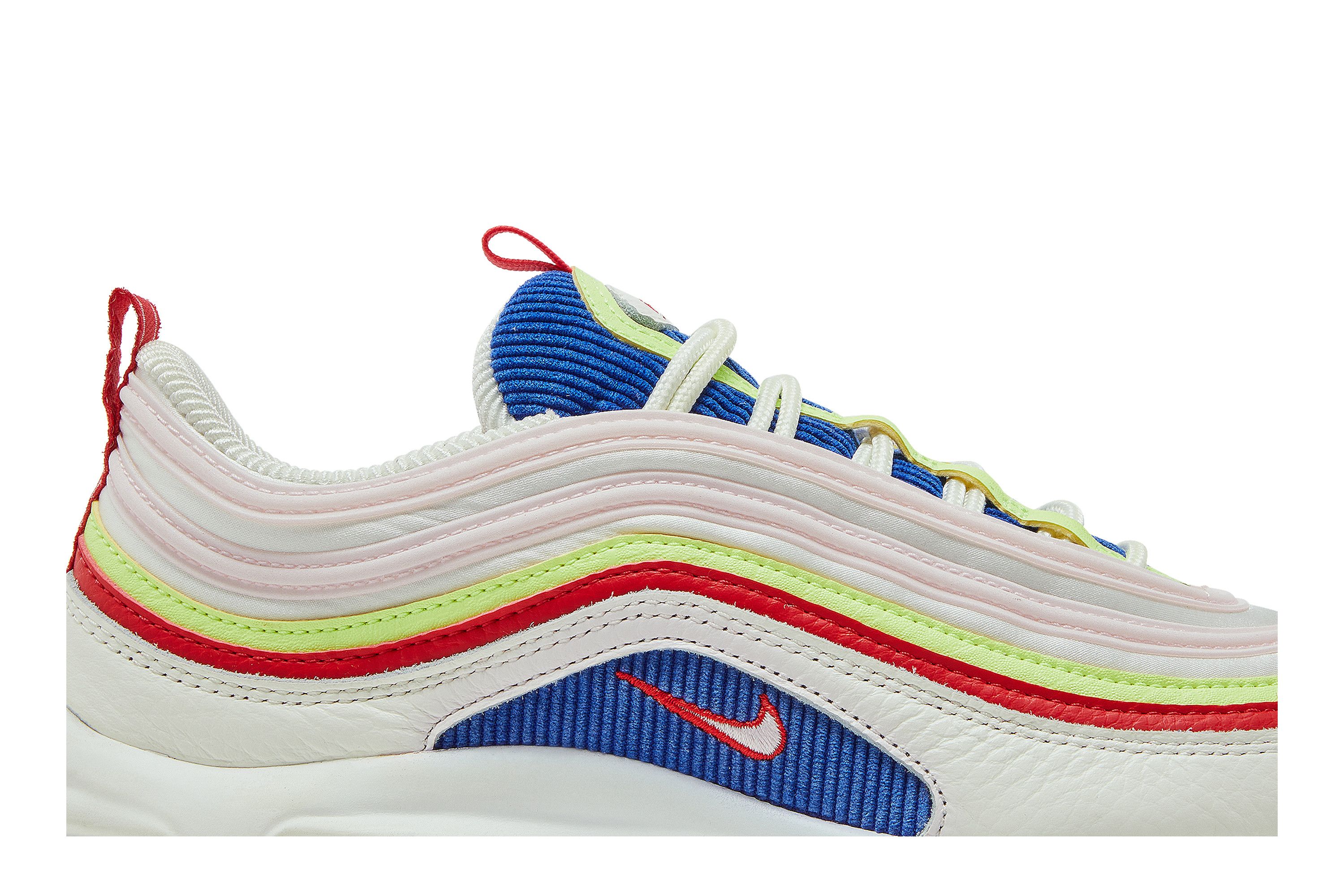 Air max 97 se corduroy in white blue red and yellow 2025
