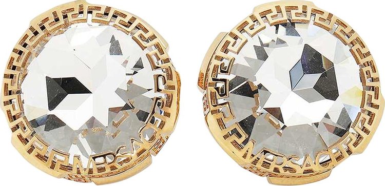 Versace Crystal Stud Earrings 'Gold'