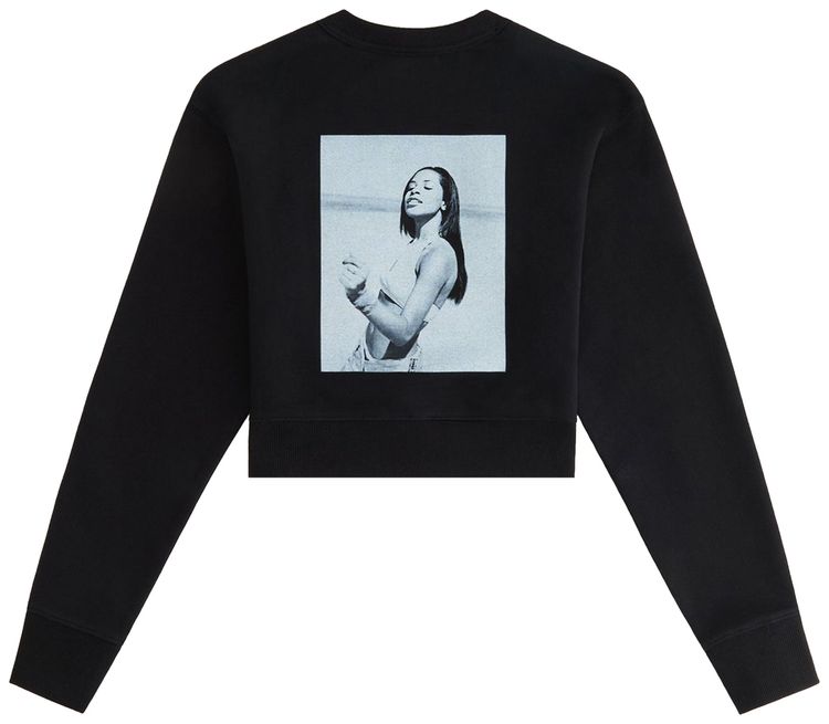 Kith Women For Aaliyah Babygirl Lynn Cropped Crew Black