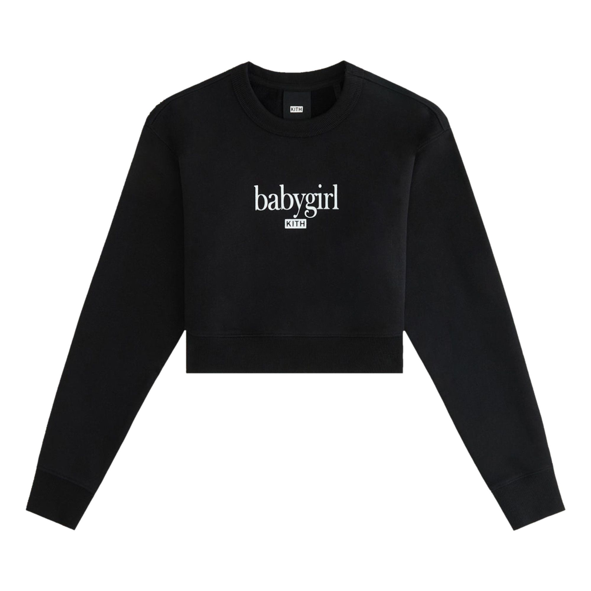 Buy Kith Women For Aaliyah Babygirl Lynn Cropped Crew 'Black
