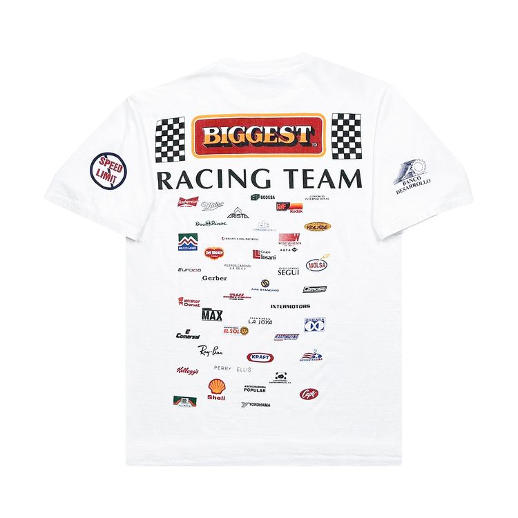 Vintage 1990s Biggest Racing Team Porsche Tee White