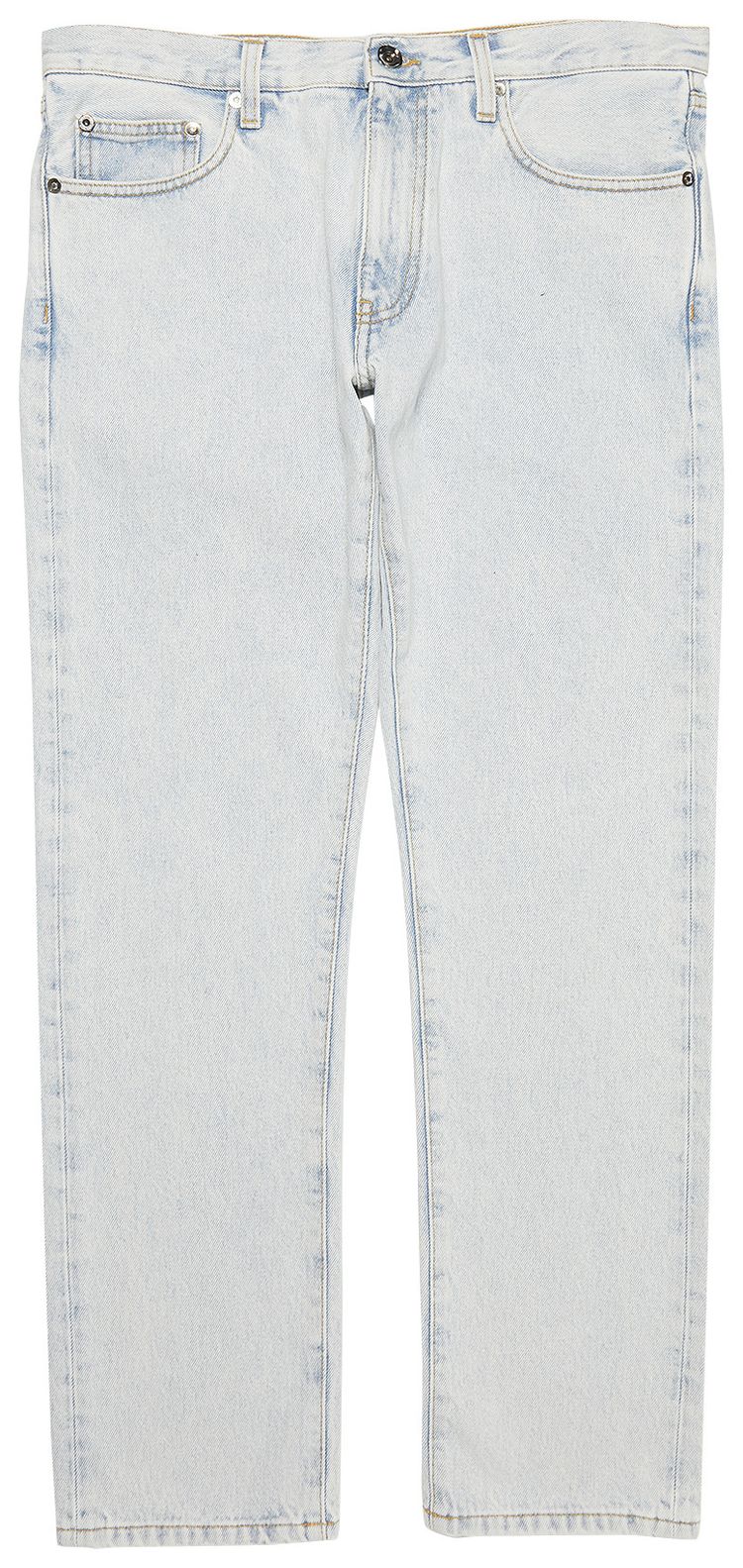 Off White Diag Tab Arrow Slim Jean Bleach Blue