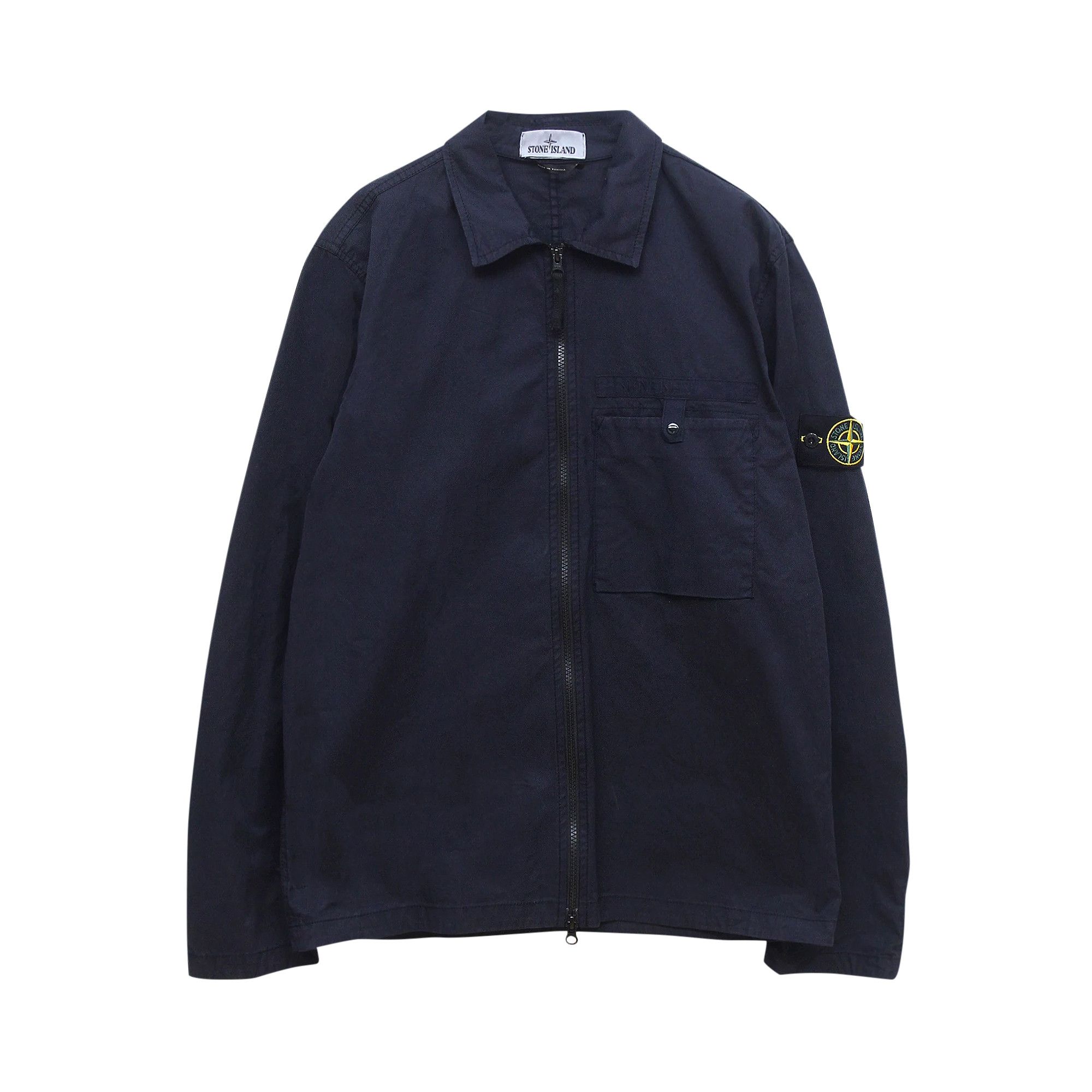 Stone island overshirt deals navy blue