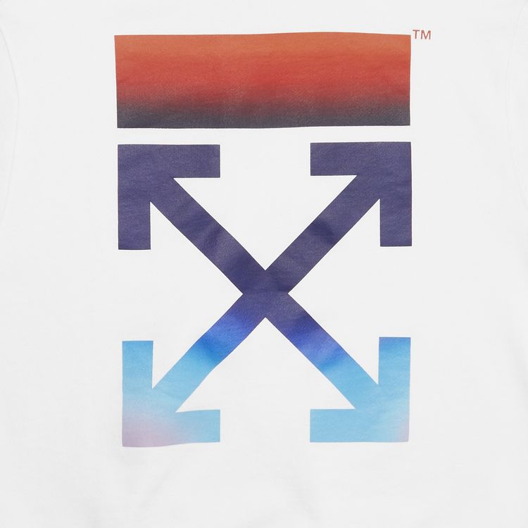 Off White Blurred Arrow Reg Hoodie WhiteMulticolor