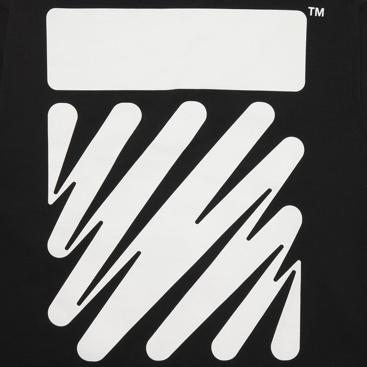 Off White Wave Diag Slim Crewneck BlackWhite