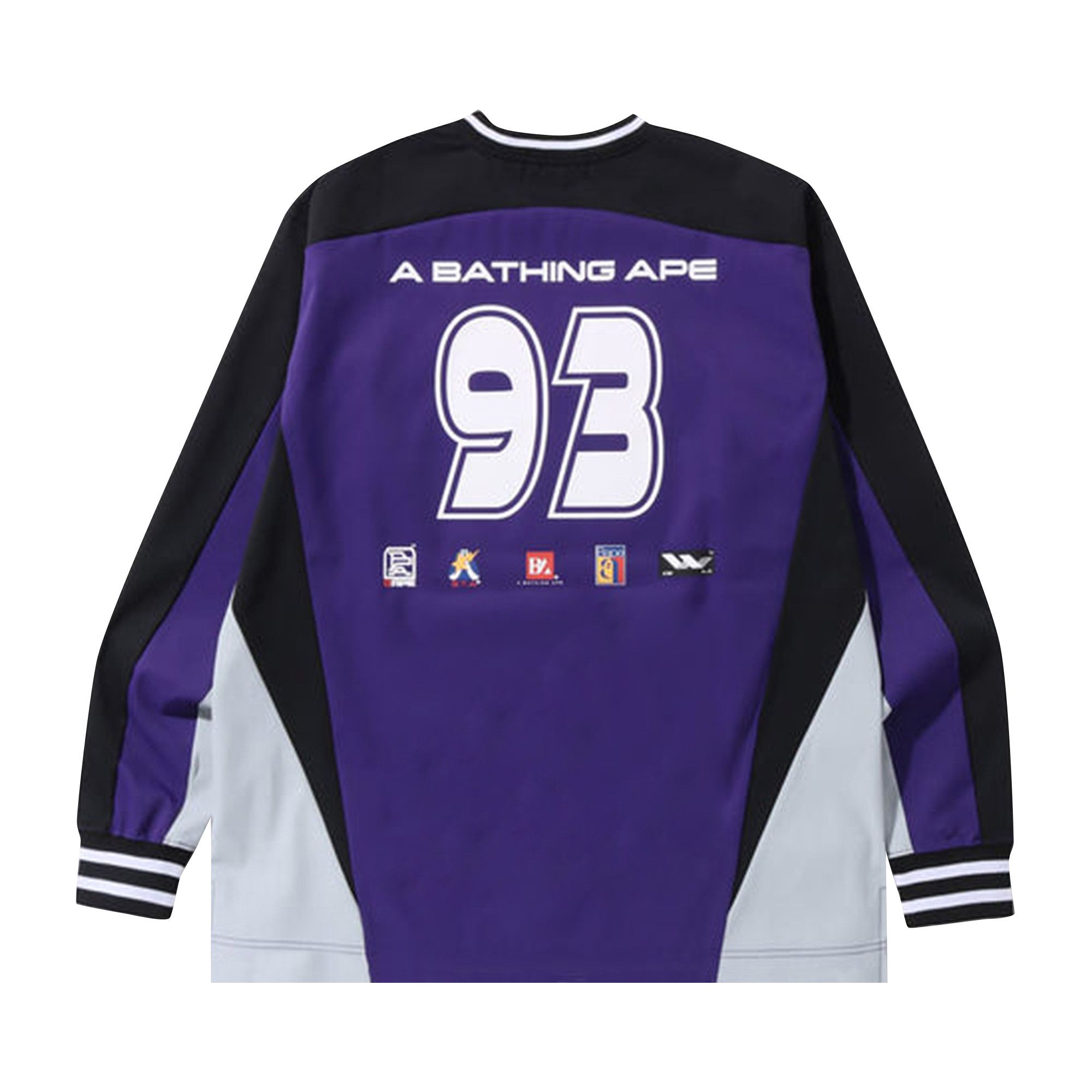 Size xxl BAPE Team Logo Relaxed Fit Long Sleeve Purple