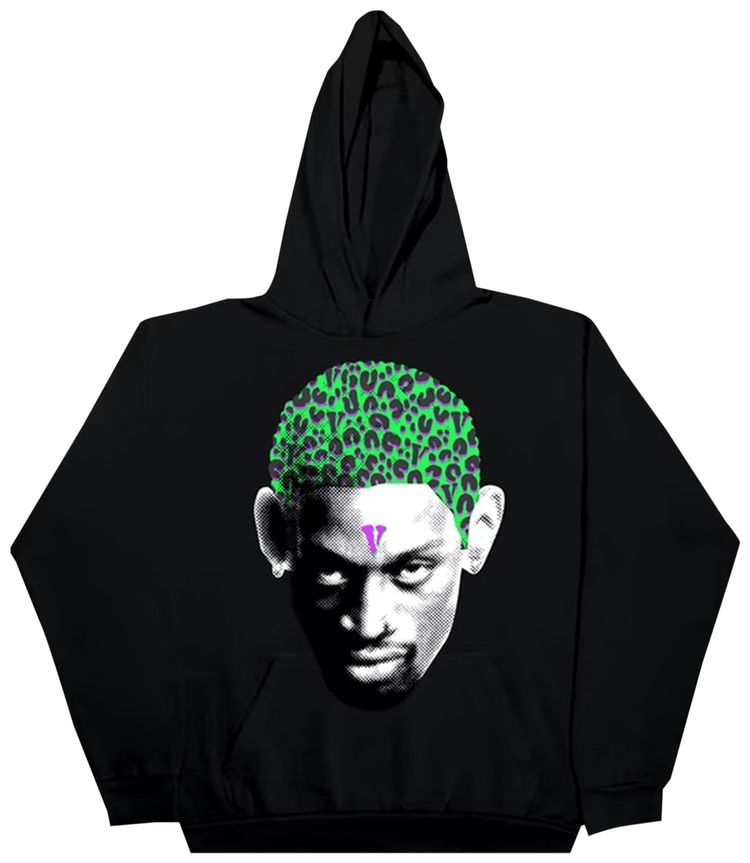 Vlone x Rodman Cheetah Hoody Black