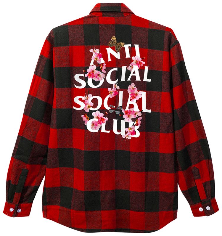 Anti Social Social Club Kkoch Flannel Red