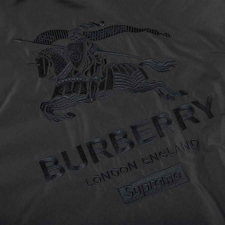 Supreme x Burberry Shearling Collar Down Puffer Jacket Black