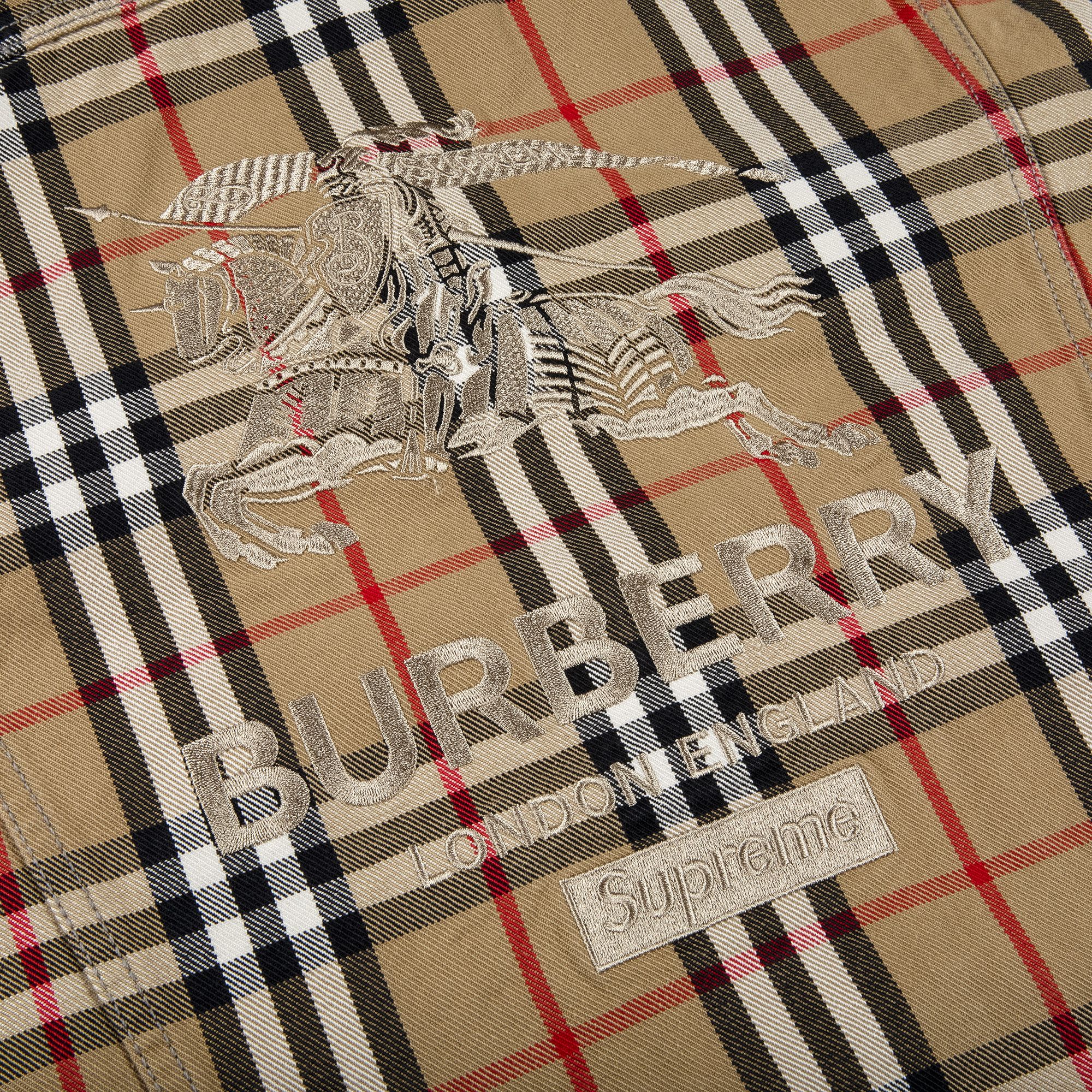 Buy Supreme x Burberry Denim Trucker Jacket Beige SS22J34 BEIGE GOAT UK