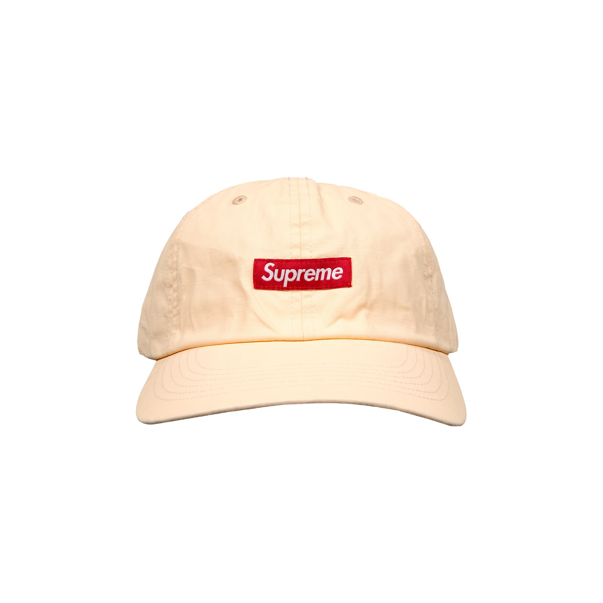 Buy Supreme Small Box Coated Linen 6-Panel 'Natural' - SS22H29