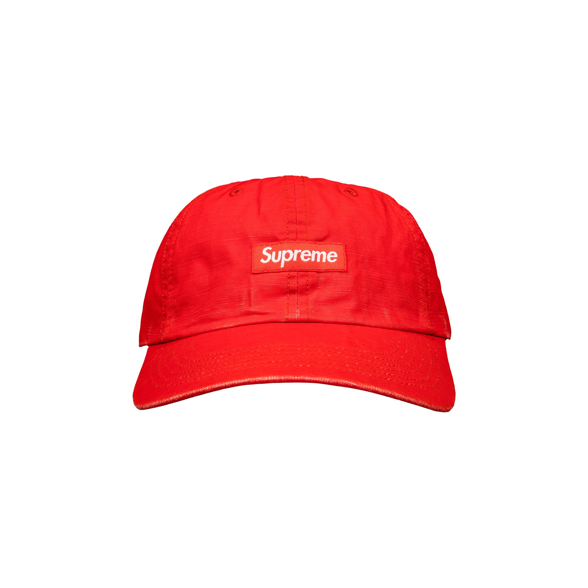 Supreme Small Box Coated Linen 6-Panel 'Red'