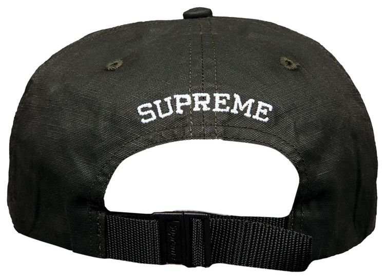 Supreme Small Box Coated Linen 6 Panel Black
