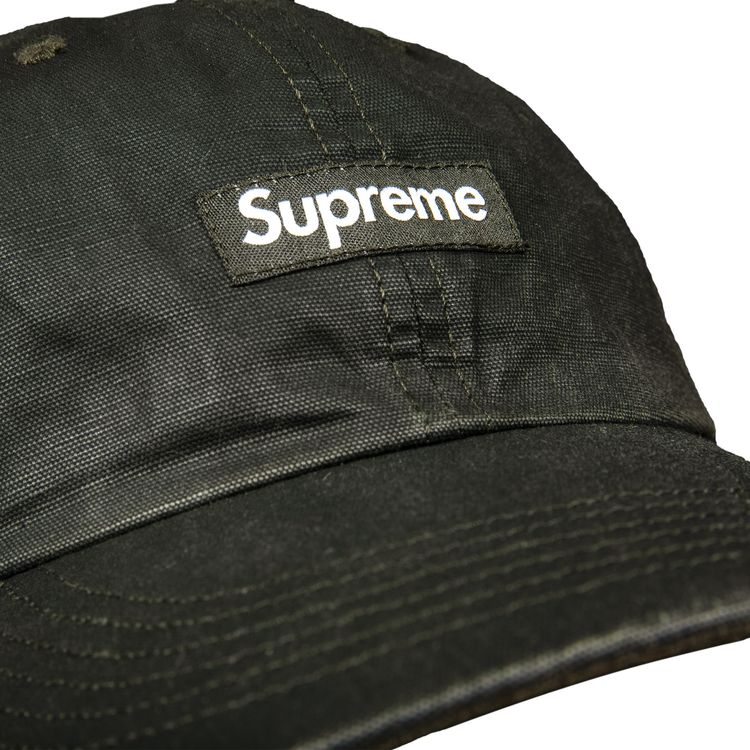 Supreme Small Box Coated Linen 6 Panel Black