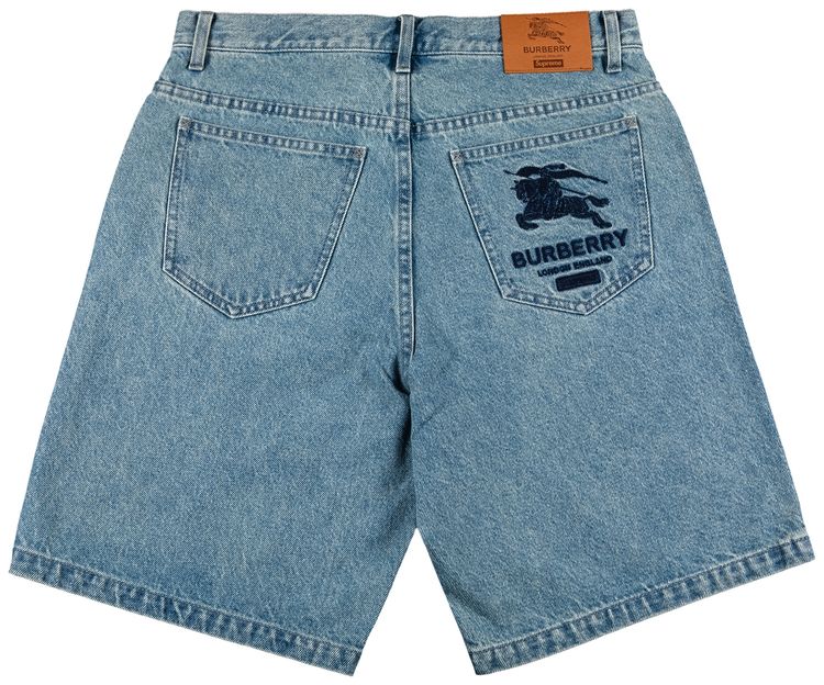 Supreme x Burberry Denim Short Washed Blue