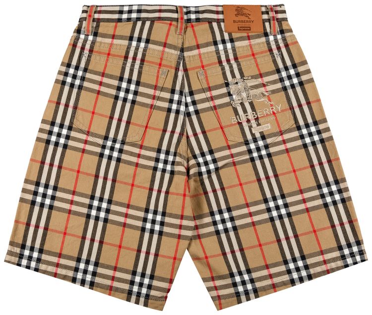 Supreme x Burberry Denim Short Beige